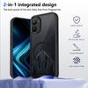 KEYSION Magnetic Phone Case for Infinix GT 50 Pro 5G Silicone+PC Matte Translucent Black Shockproof Cover for Infinix GT 50 Pro