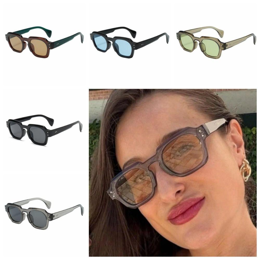 

Rice Nail Multicolor Lenses Eyewear Lightweight UV400 Sun Glasses Square Frame Sunglasses Men чорний