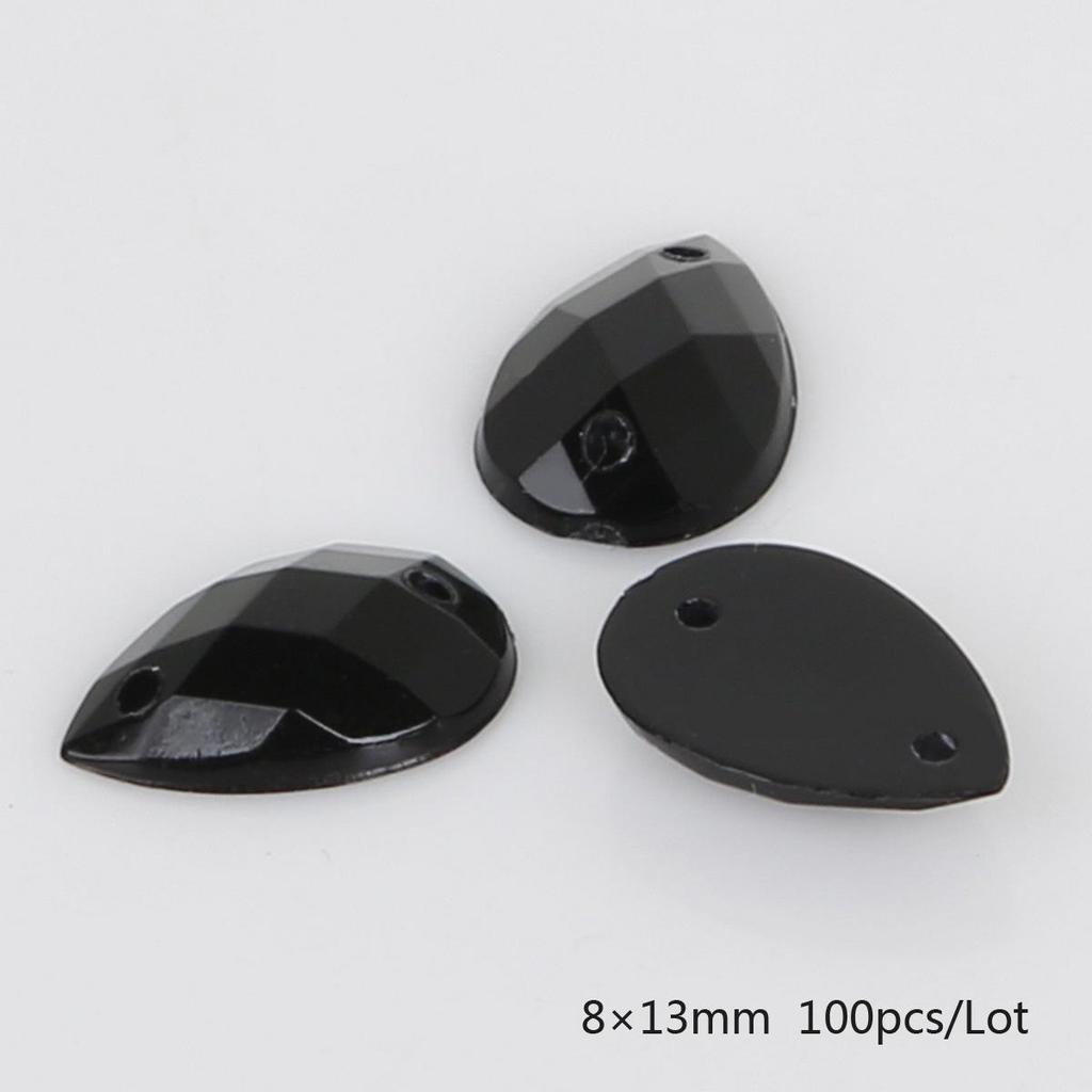 Teardrop Mesh Surface Flat-Bottom Acrylic Rhinestone for DIY Apparel & Jewelry
