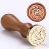 Sealing Stamp Wood Handle with Letter Stamp Head, for Scrapbooking Seal Envelopes Wedding Invitation Embellishments