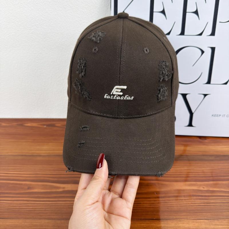 Hat Female Street Hole Baseball Cap Trendy Brand Letter Embroidery Versatile Casual Couple Cap Male