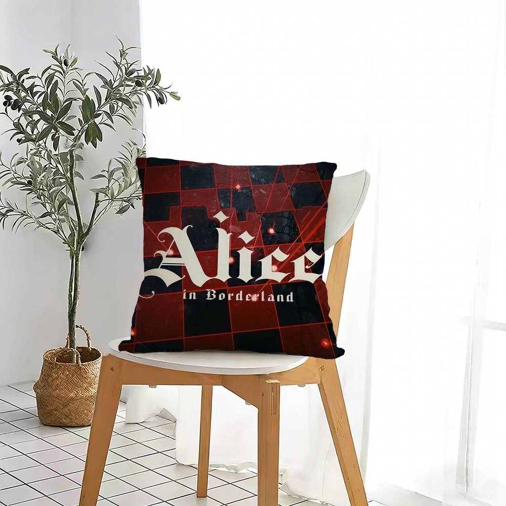 A-Alice In B-Borderland Pillow Case Cushion Cover Throw Pillow Case For Car Sofa