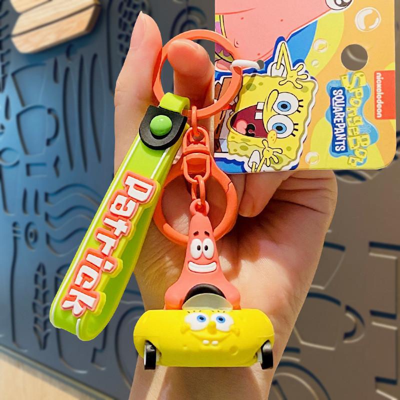 Очаровательный брелок Губка Боб и Патрик Милый ПВХ Мультяшный Подвеска на сумку Подарочный предмет Patrick