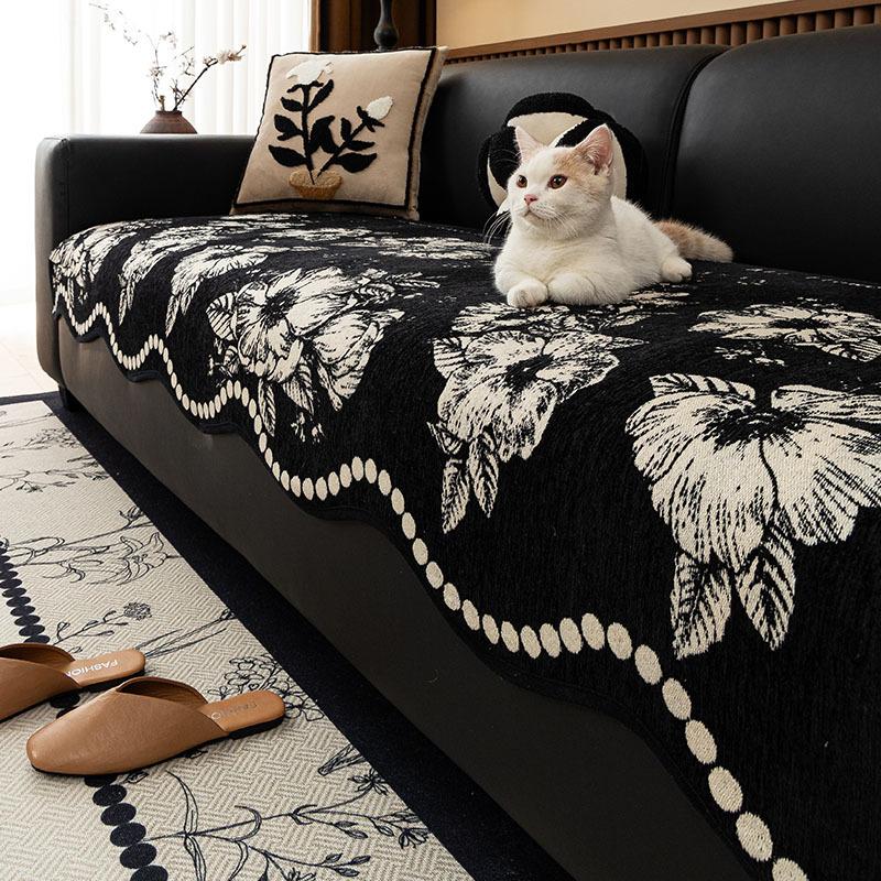 French Special-Shaped Sofa Cushion  New Light Luxury High-End Sense Four-Season Universal Straight Row Non-Slip Seat Cushion Sub-Cover Cloth Towel
