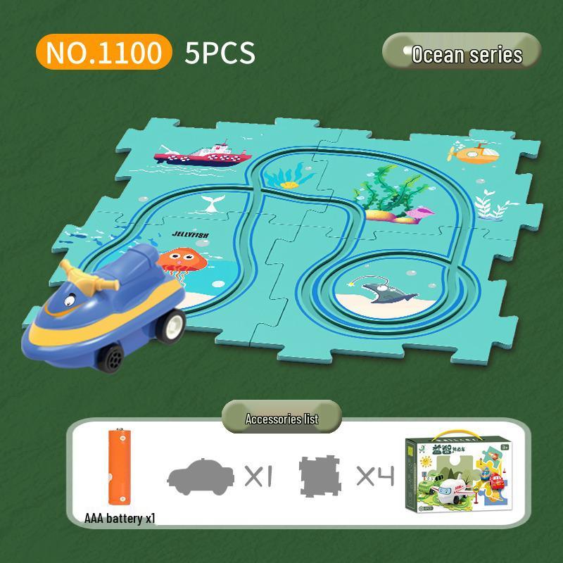 Hot-Selling DIY Electric Puzzle Car and City Map Toy for Children