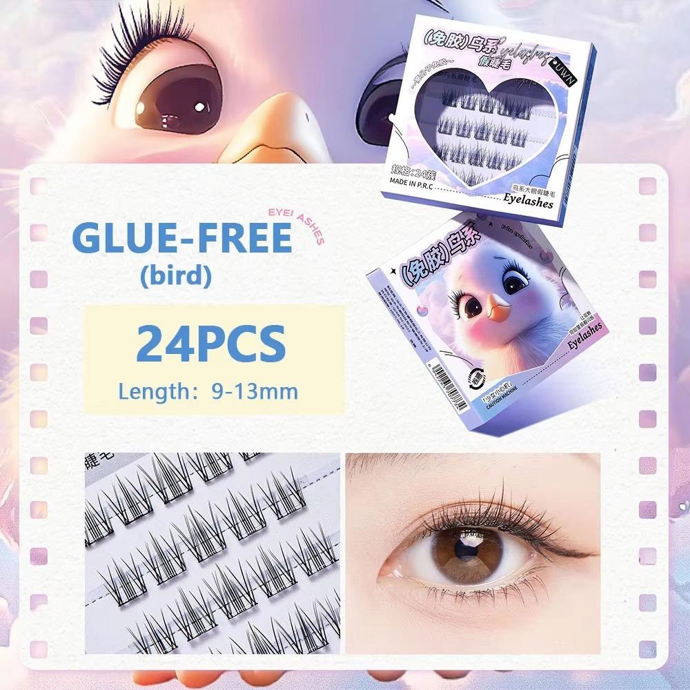 

Press on Glue-free False Eyelashes 6 Kinds of Animal Series Individual Eyelash Women s Beauty Style 3