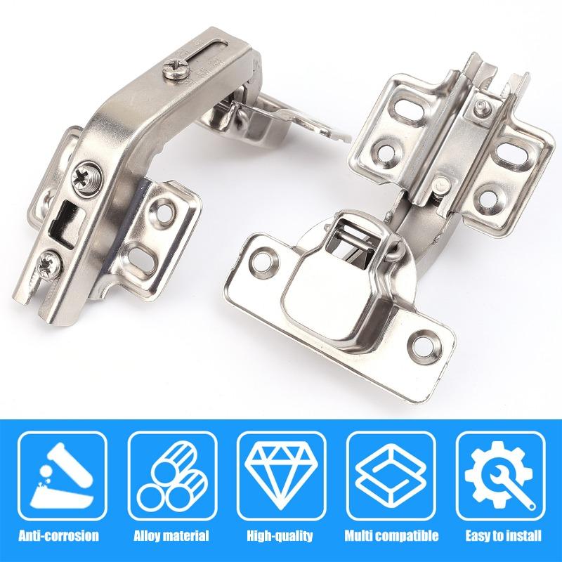 135° Stainless Steel Cabinet Hinges Soft Close Concealed Kitchen Cupboard Corner Hinges With Screws Replacement Hardware Kits
