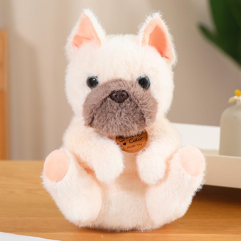 

Stuffed Bulldog Plush Toy Simulation Dog Soft Animal Doll With Round Body For Girls Boys Bedtime Sleeping Gift Office Home Decor 25cm