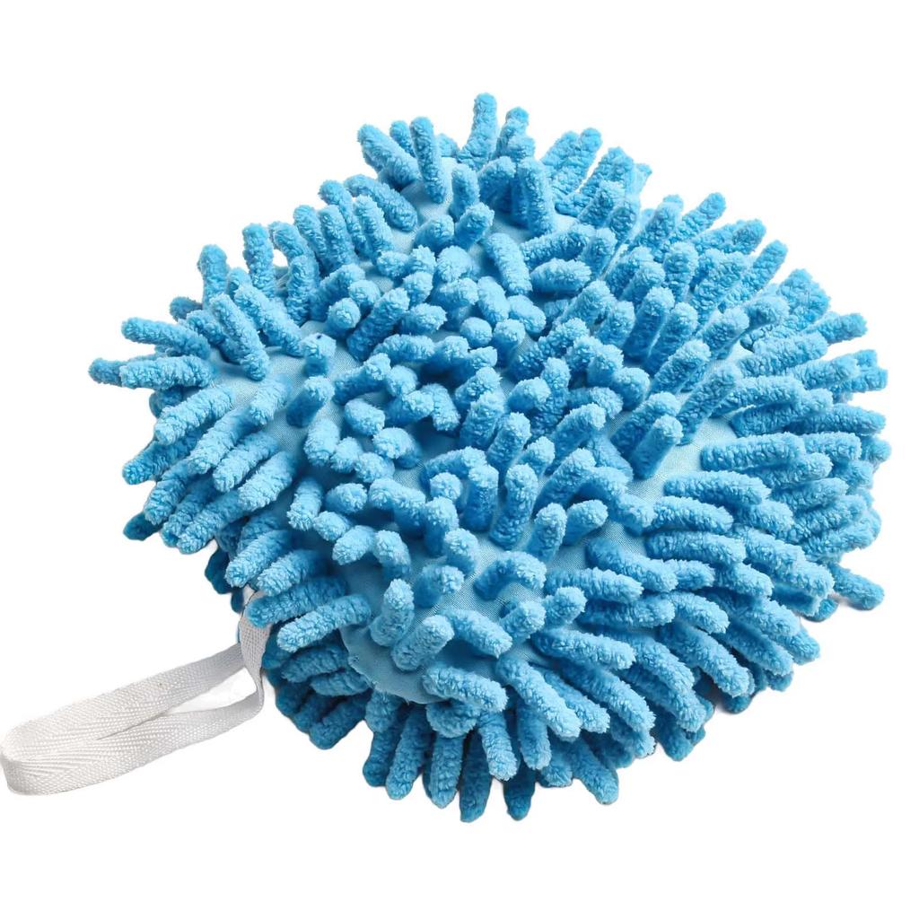 2pcs Chenille Hand Towel Hanging Thickened Super Absorbent Quick-drying Hand Ball Cleaning Cloth Kitchen Dishcloth