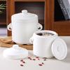 Baijie Ceramic Double-Lid Double-Boiler Stew Pot