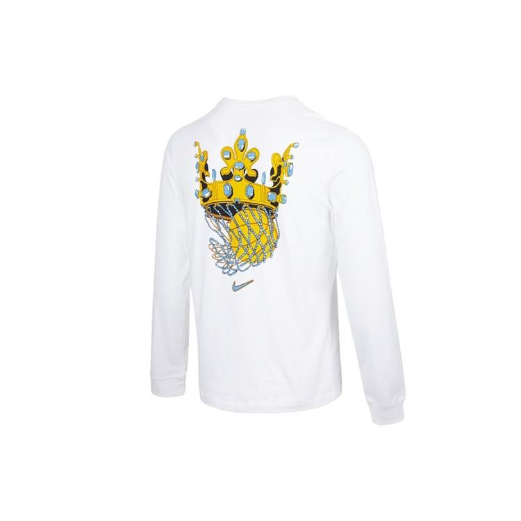 Men s Nike Lebron Sfg Basketball Sports Printing Round Neck Long Sleeves White T-Shirt DN2906-100 M