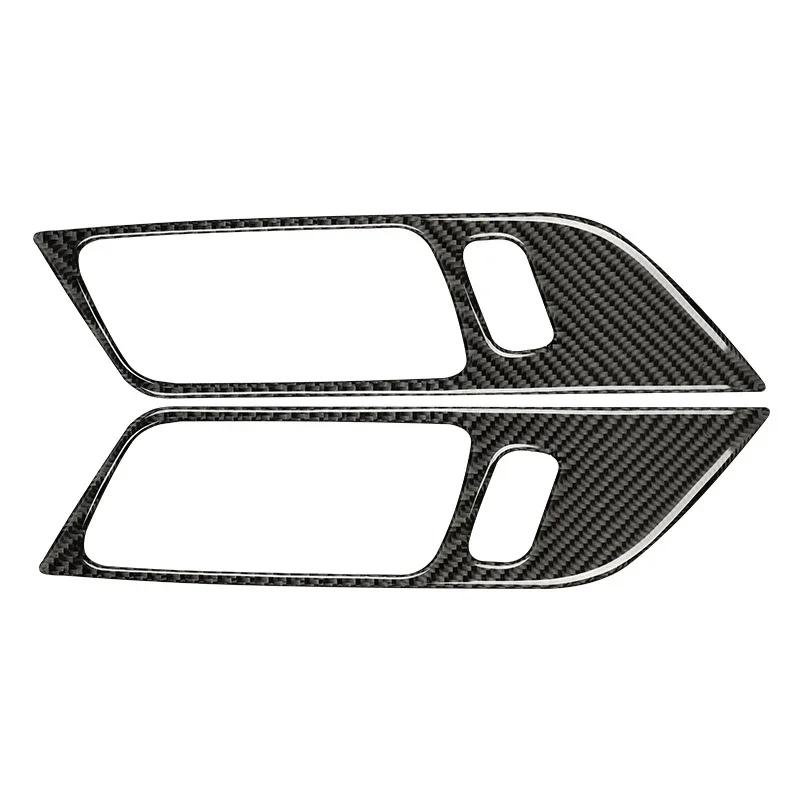 Car Interior Door Handle Trim Cover Carbon Fiber Sticker Decorative Accessories For Ford Mustang 2015 2016 2017 2018 2019 2020