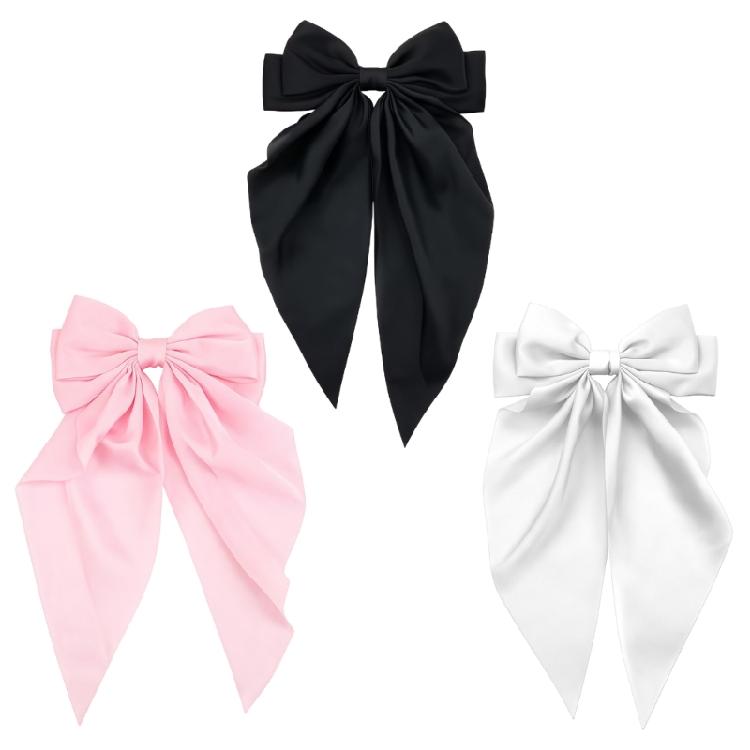 3pcs Fashionable Big Bowknot Hair Clip For Women Girls Elegant Ribbon Hair Accessory Perfect For Special Occasion