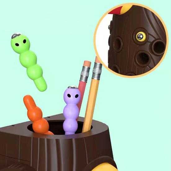 Ciekawe dzięcioł złap rozrywkę plastikowe chłopcy dziewczęta ptasie gąsienice wczesne zabawki edukacyjne dziecko bawiące się zabawka dla malucha