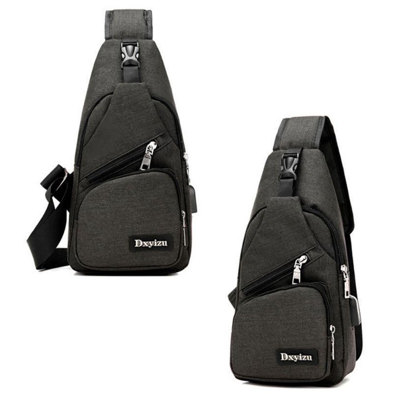 Versatile New Oxford Men Women Chest Pack With Durable Oxford Cloth And Usb Charging