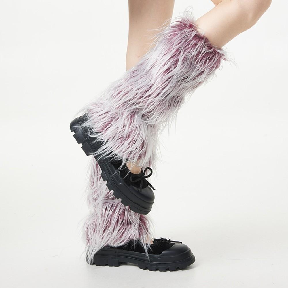 Foot Cover Faux Fur Leg Warmers Y2K Aesthetic Winter Leg Coverings Furry Leg Warmers  Spicy Girls