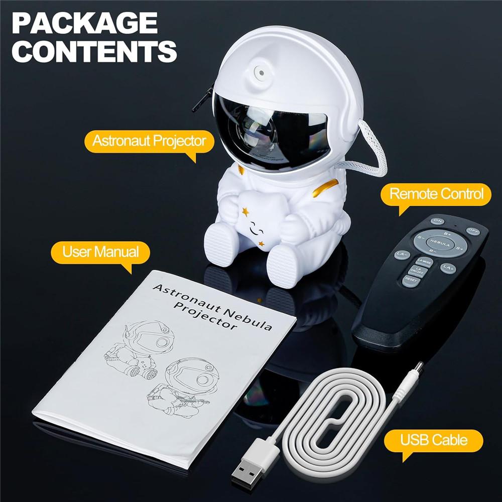 Astronaut Galaxy Projector Night Light for Kids Bedroom Star Projector with Remote Control, Aesthetic Nebula Astronaut Projector