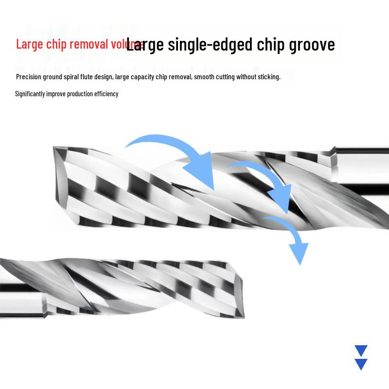 Hocheffizienter 55HRC Einzahn-Aluminium-CNC-Fräser