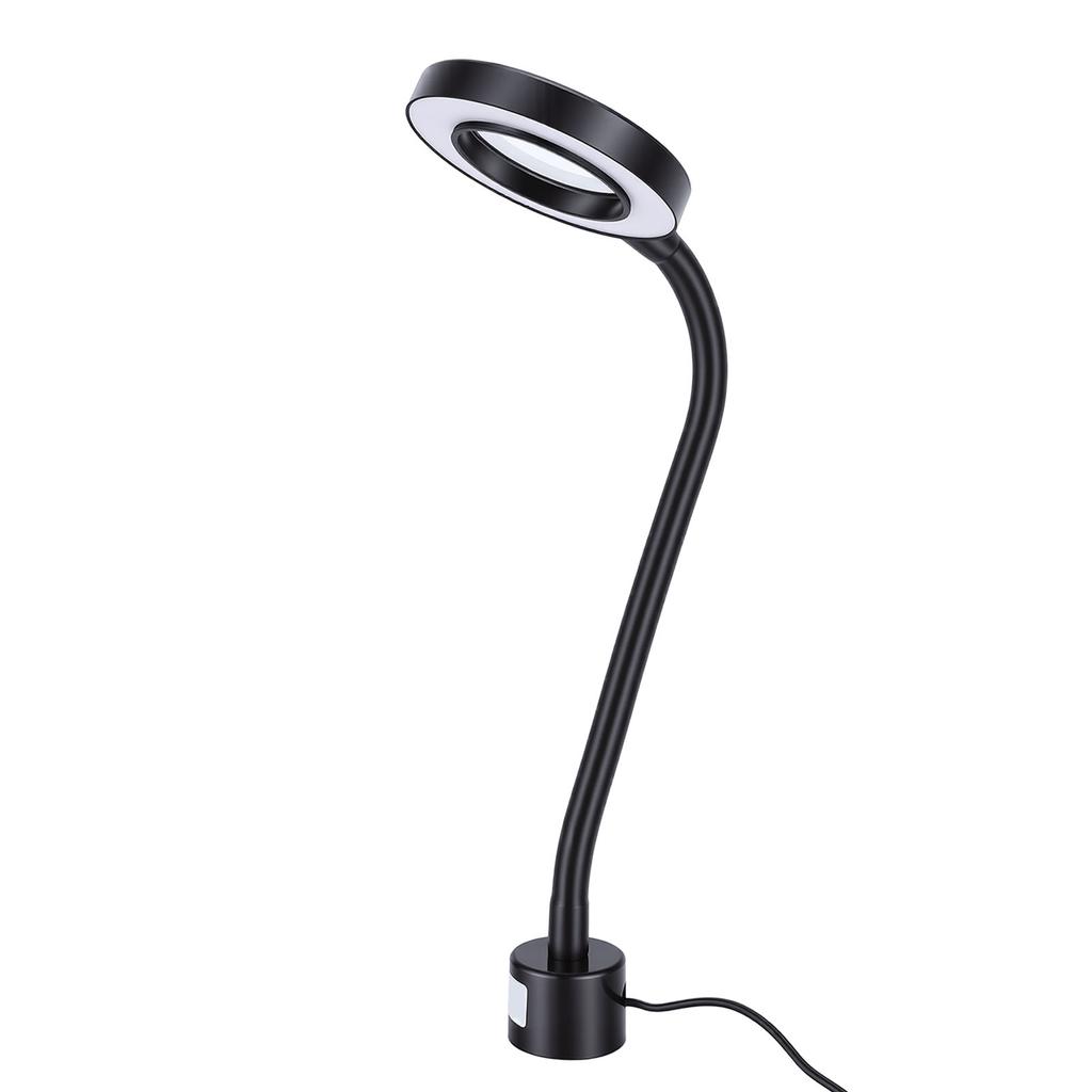 60X Magnifying Glass 10w Magnetic Magnifying Glass LED Reading Lamp with 3 Color Modes for Manicure Crafting