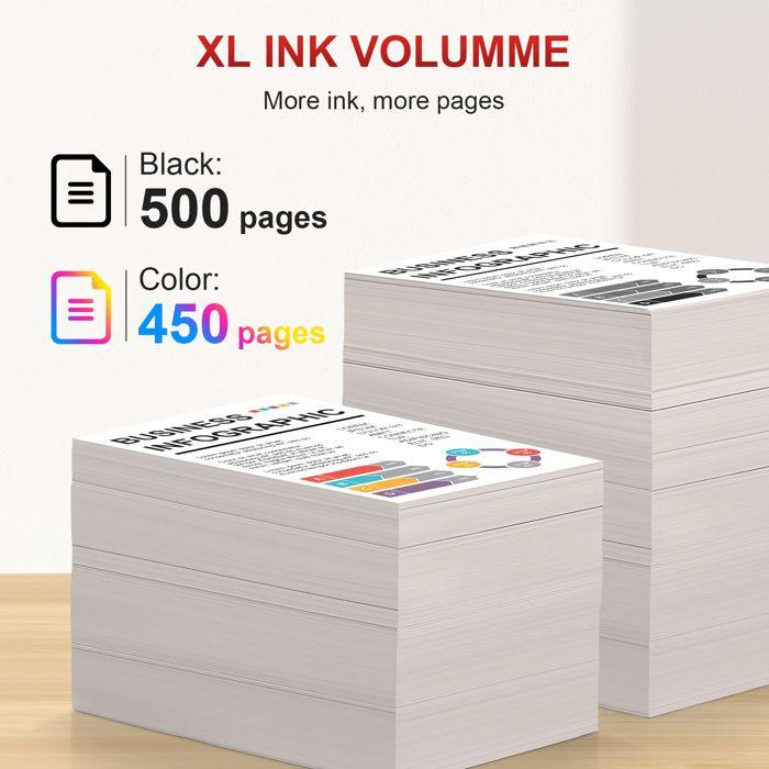 Ink Cartridge 16XL, for Epson 16 XL WF-2010 WF-2510 2520 2530 2540 2630 WF-2650 WF-2660 WF-2750 WF-2760 WF-2010W 2BK 1C 1M 1Y