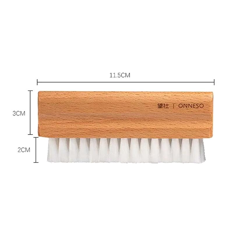 Vinyl Record Dust Cleaning Brush Natural Beech Handle Soft Bristle Anti-Static Cleaner Dust Remover Accessory Record Cleaning To