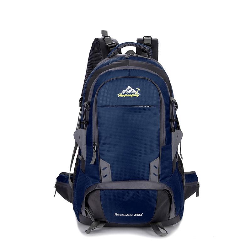 Spacious 50l Camping Backpack Travel Outdoor Bag With Waterproof Features For Hiking