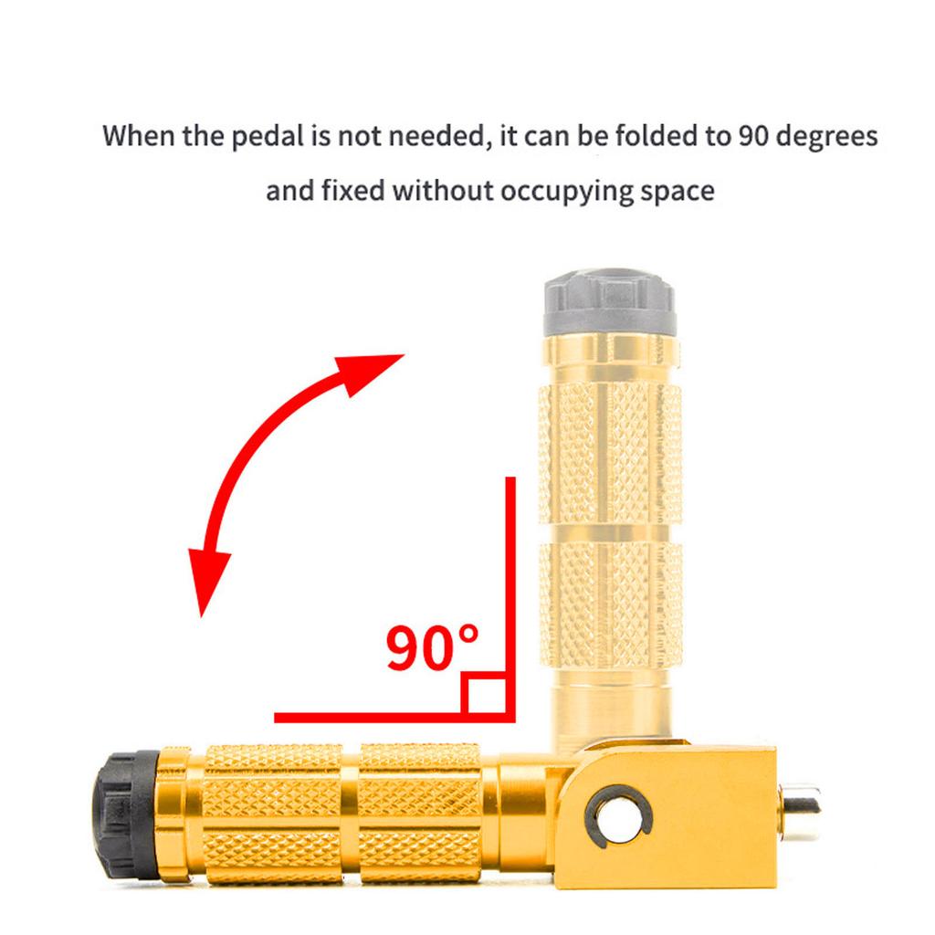 Motorcycle Footpegs CNC Aluminum Motor Bike Universal Folding Footrests Foot Pegs Premium Rear Foot Pedals for ATV UTV Go Kart