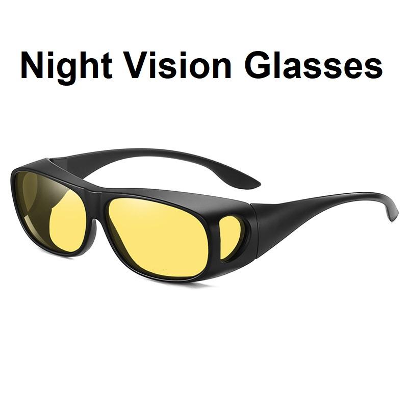 

Солнцезащитные очки Fit Over Wrap для мужчин и женщин с антибликовым покрытием, поляризованные линзы, 100% защита от ультрафиолета UV400, очки для вождения, спортивные очки ночного видения HD as shown