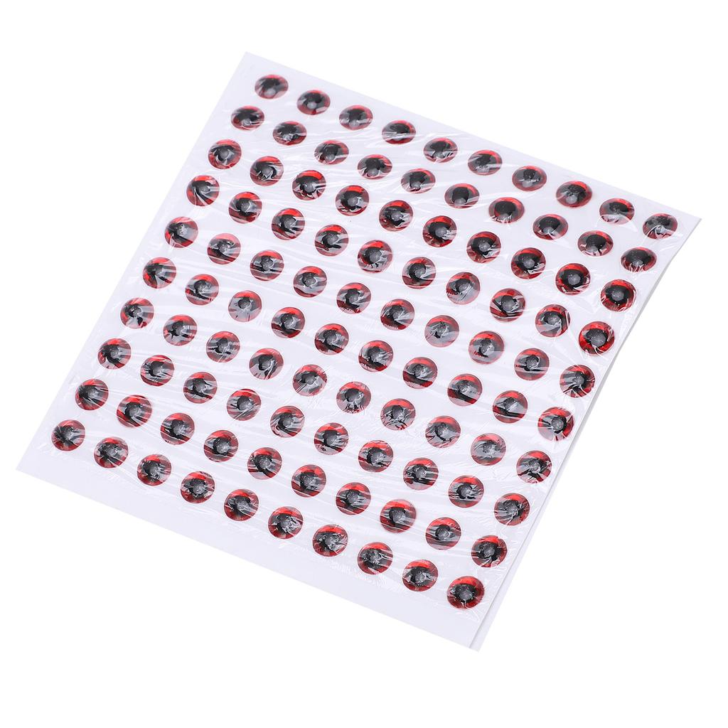 100Pcs Fish Eyes 5mm Durable 3D Round Soft DIY Lightweight Delicate Fishing Lure EyesRed