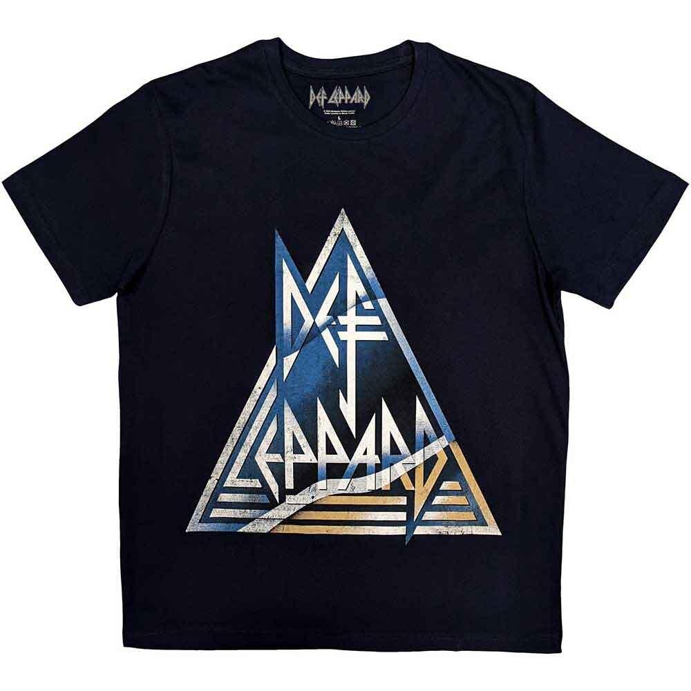 Def Leppard Triangle Logo T-Shirt Blue New Unisex T-Shirt XXXXL