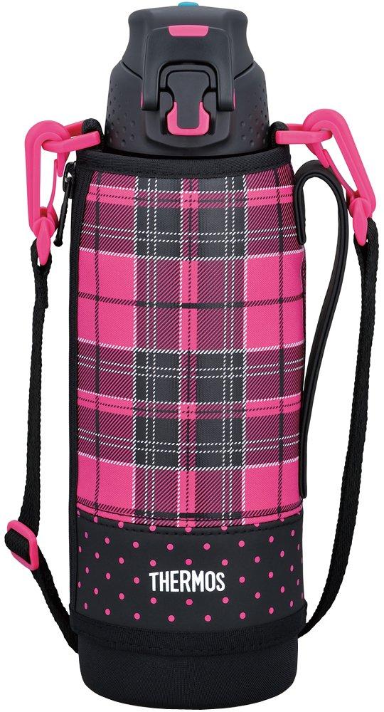 

Thermos Vacuum Insulated Sports Bottle Open Pink Check [One-Touch Type] 1.0L FFZ-1001F P-CH рожевий
