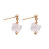 S925 Whole Body Sterling Silver Natural White Crystal Colored Treasure Stud Earrings Women'S Niche Design French Trendy Earrings