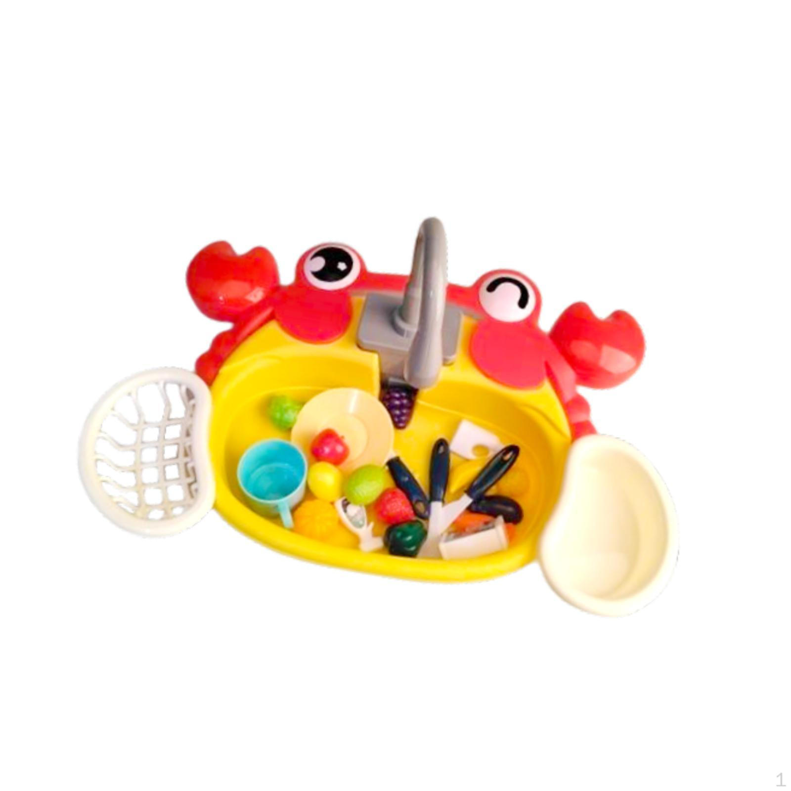 

Кухонная раковина, набор игрушек с проточной водой, электрические подарки, ролевые игры для 3, 4, 5 человек красный