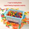 Pädagogisches Geometrisches Ineinandergreifendes Kunststoff-Baustein-Set für Kinder