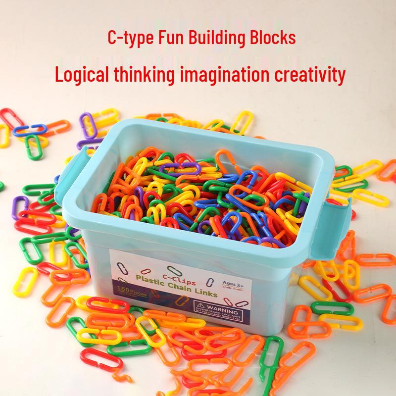Pädagogisches Geometrisches Ineinandergreifendes Kunststoff-Baustein-Set für Kinder