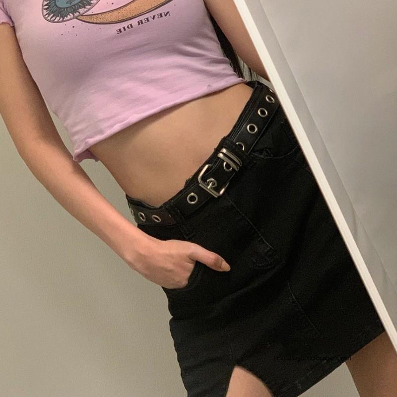 Stylish Retro Metal Buckle Belt For Women Trendy Simplistic Punk Fashion Accessory