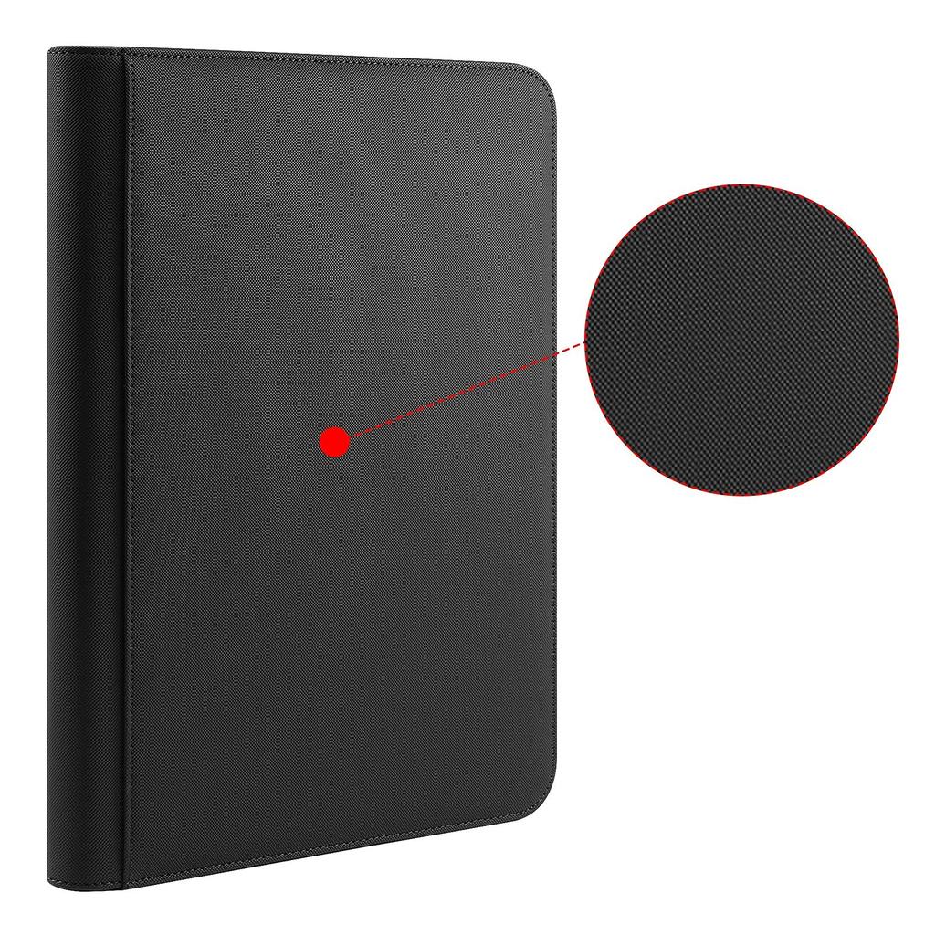 PAKESI Star Card Card File 9 Pockets Holds 360 Cards PU Card Sheet Collect Star Cards and Other Cards Star Card Collection File (Black)