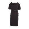 Mojo Boatneck Flat Collar Black Dress J252xse020