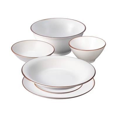 [Made In Japan, Mino Region, Gifu Prefecture] Simfe. (Shinfe) 6-piece Tableware Set: 23cm Plate, 16cm Plate, 14cm Bowl, Free Bowl, Donburi Bowl, Oval