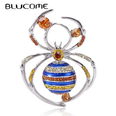 Alloy Oil Dripping Spider Brooch Fashion Suit Personality Collar Pin Women Kids Suit Hats Accessories