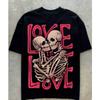 High Quality Cotton Men's LOVE Short Sleeves Fashion American Hip-hop Rock Retro Punk T-shirt Summer Oversized Crew Neck Unisex