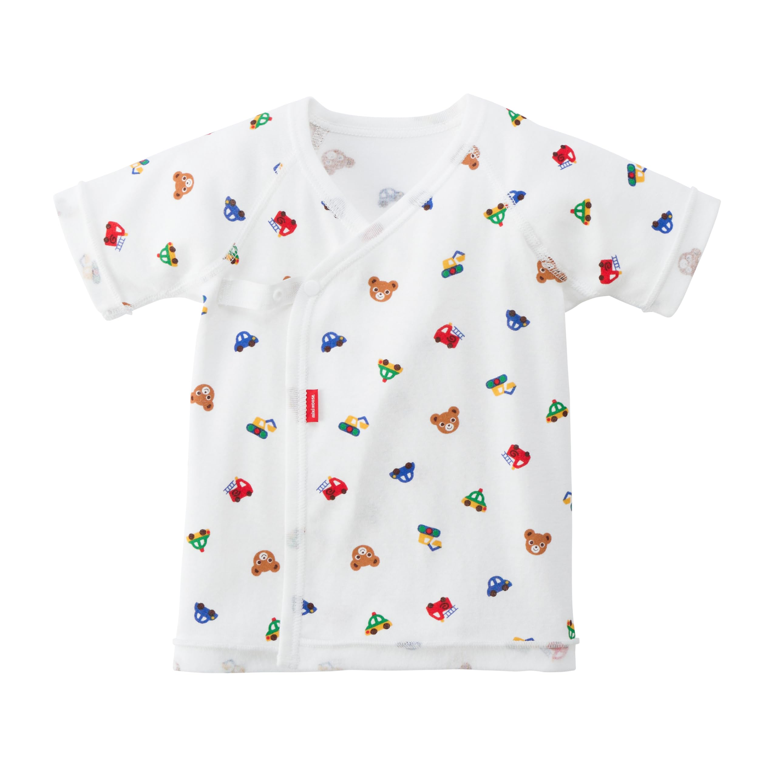 

MIKI HOUSE Baby Short Made in for Boys and Baby Blue Undershirt, All-Over Print, 100% Cotton, Japan, Girls, Newborns, Clothes, Children s Clothing, синий