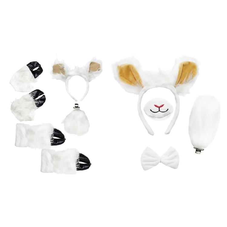 Crystal velutinous Sheep Costume Set With Lamb Ears Band For Halloween Party costume Props For Children Role Play