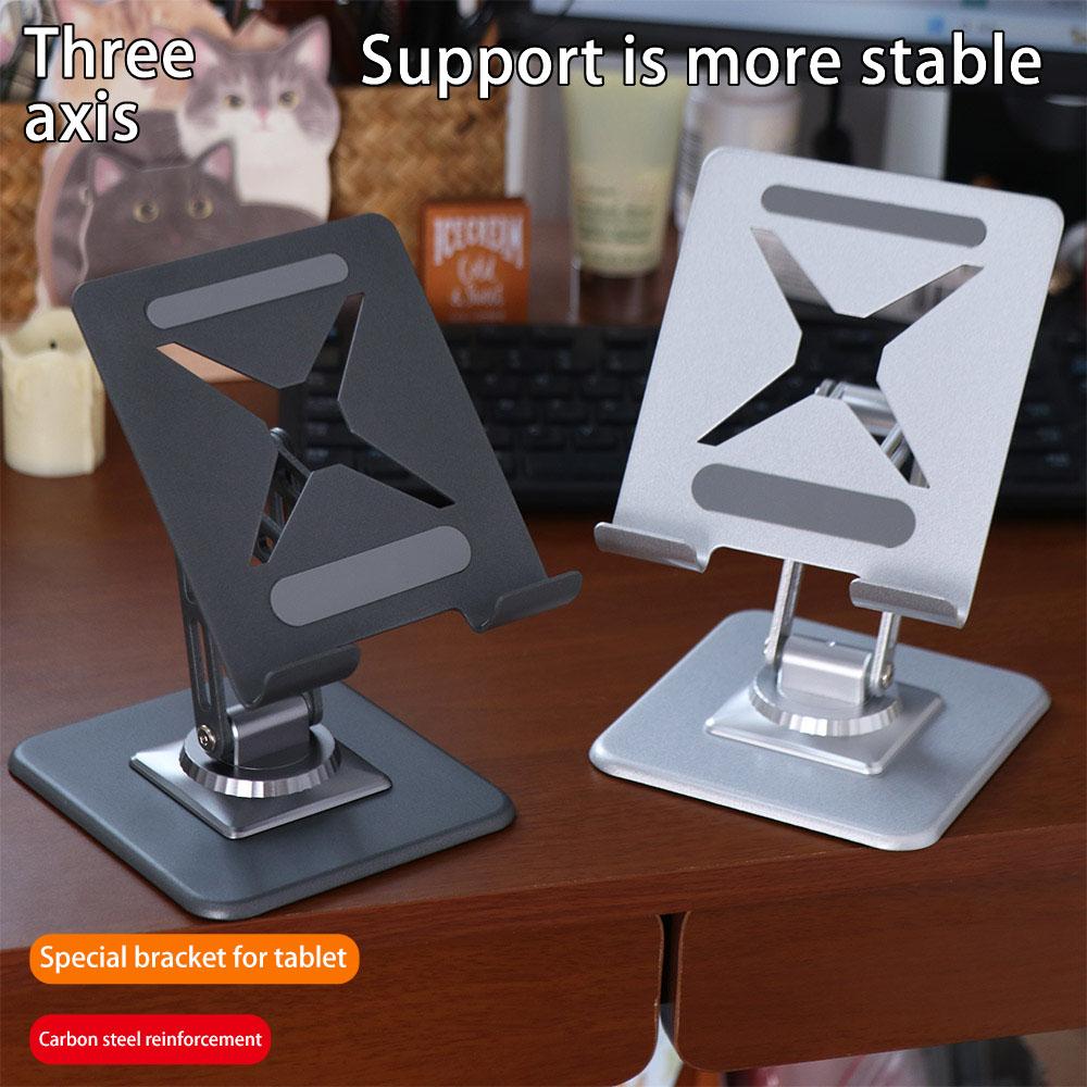 Metal Frame Foldable Tablet Stand Rotatable Tablet Phone Bracket Desk Holder