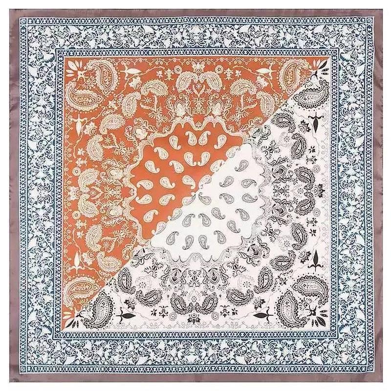 High-End Retro Korean-Style Silk Square Scarf: Versatile Fashion Accessory for Women