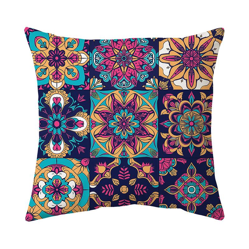 Pillow Cover Short Plush Print Living Room Sofa Decorative Cushion Cover Bedroom Pillow Cover