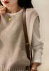 Split Design Sense Knitted Vest Retro Round Neck Versatile Outer Wear Thin Vest Sleeveless Vest Sweater Women