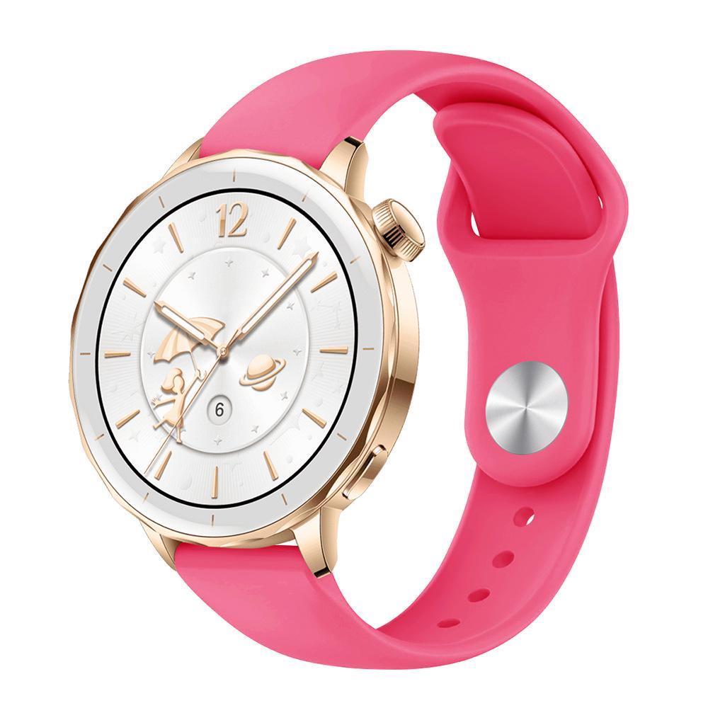 Monochrome Silicone Watch Strap for Huawei GT4/GT5 & OPPO Watch X2 Mini with Buckle