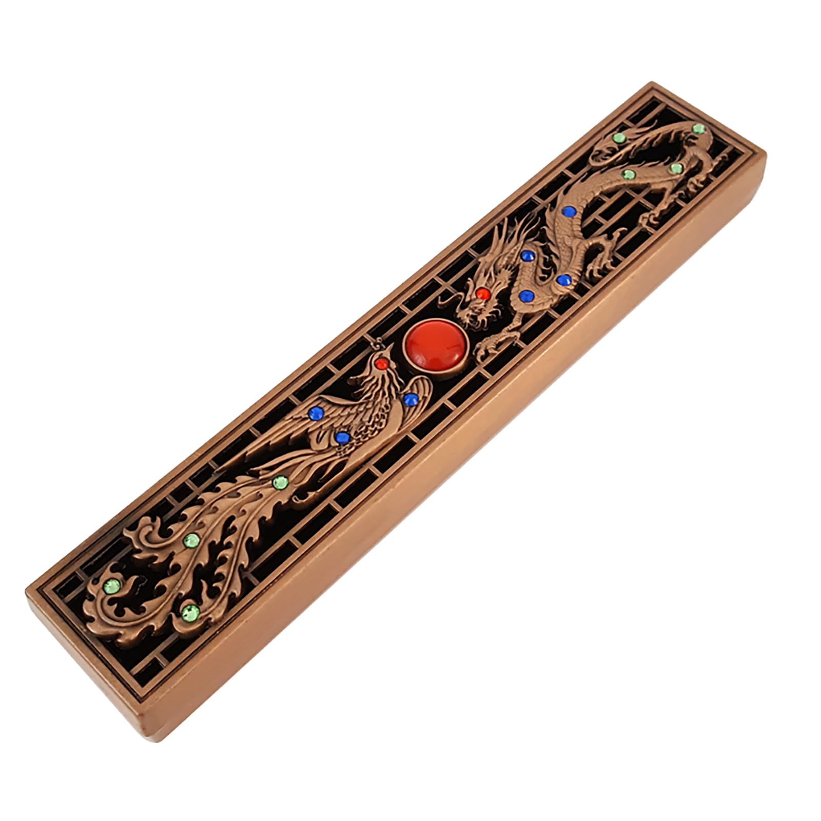 

VUFUL Incense Holder, Horizontal Incense Burner, Simple Design with Lid, Perfect for Study, Meditation, Repose, Memorial Services, Buddhist Altars,