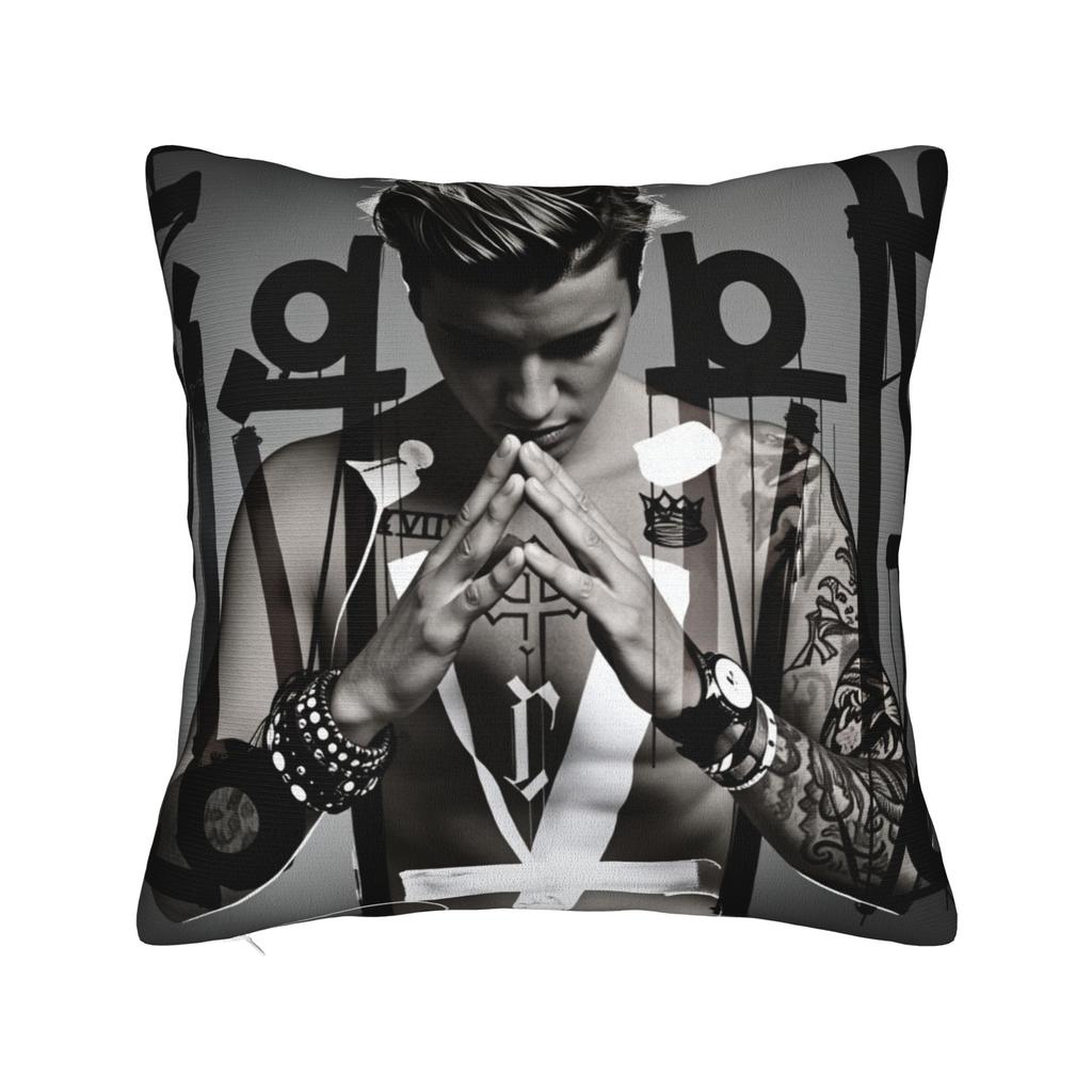 Justins Biebers Pillow Case Custom Pillow Cover Novelty Cushion Cover For Living Room Sofa